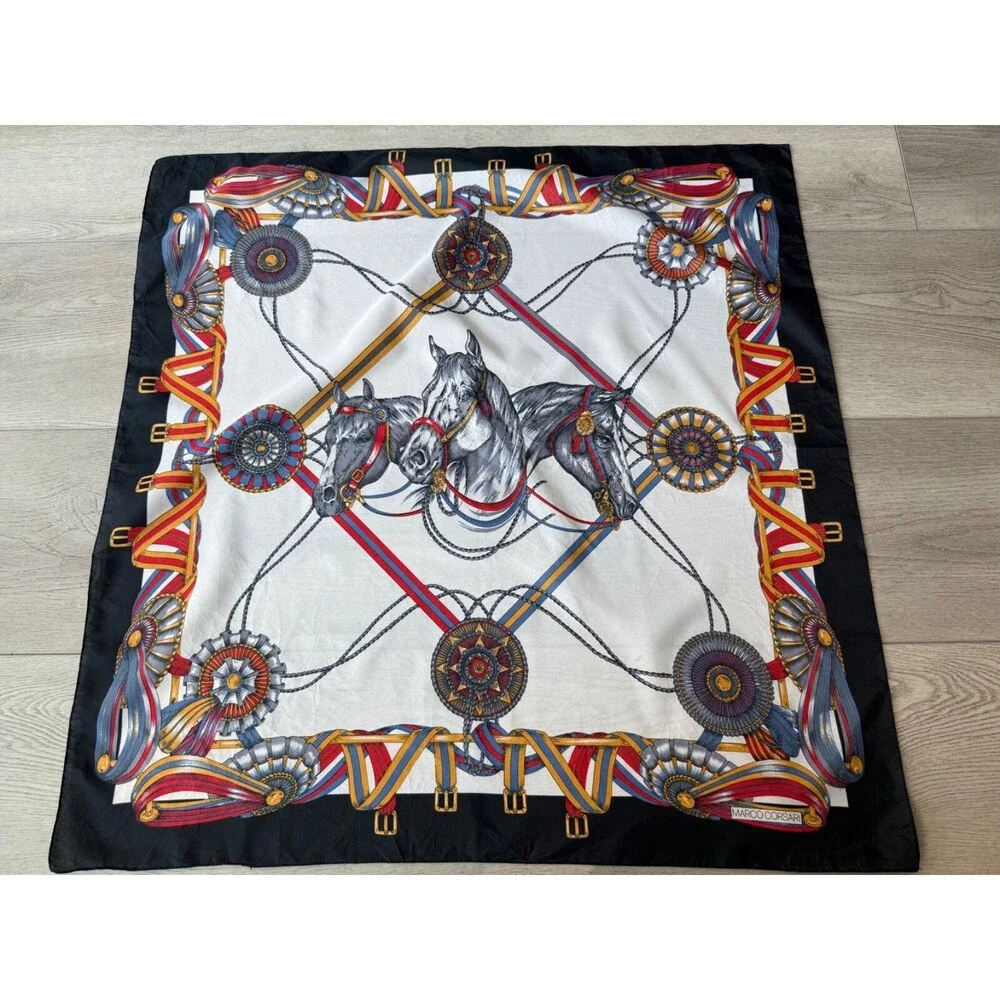 Marco Corsari‎ Equestrian Vintage Scarf Ribbons 30